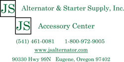 Click here for JS Alternator & Starter Supply, Inc. Home Page